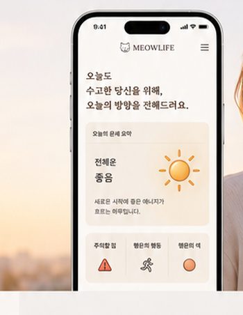 미오라이프 앱 화면 목업